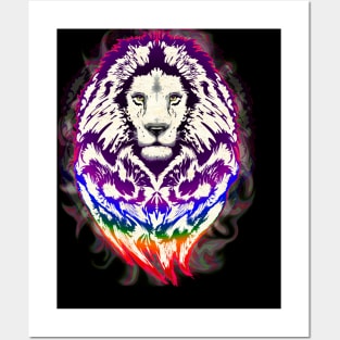 Lion Psychedelic Pop Art Posters and Art